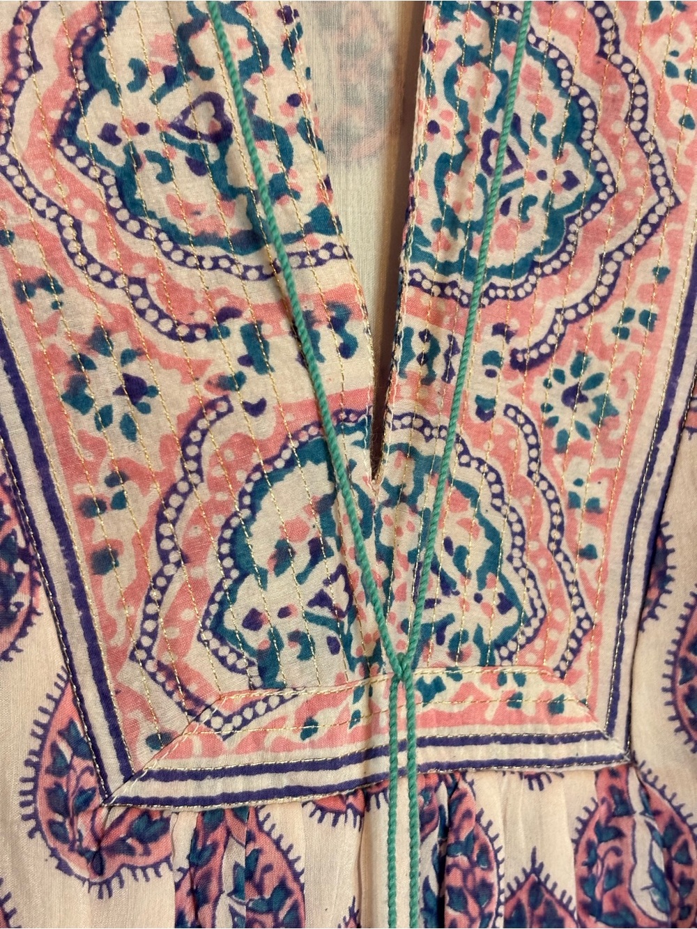 Bell by Alicia Bell Lola Pink Blue Sleeveless Tassel Elastic Waist Mini Dress M - Picture 4 of 11